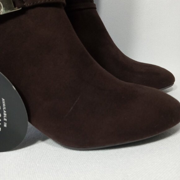 KAREN SCOTT Hanna Brown Faux Suede Knee High Wide Calf Boots Womens Size 8 - Picture 11 of 16